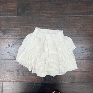 Aerie White Rock N Ruffle Skirt
